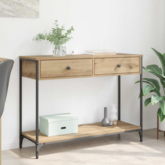 vidaXL Console Table Artisan Oak 100 x 34.5 x 75 cm Engineered Wood 1