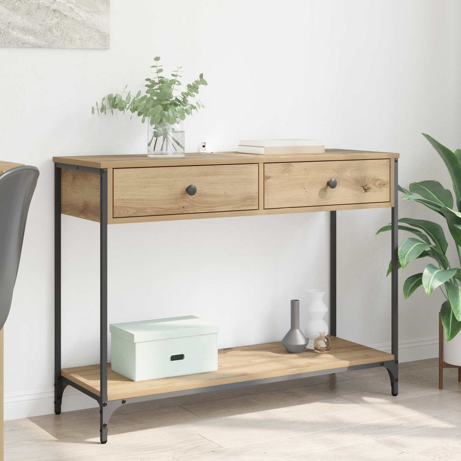 Console Table Engineered Wood in Artisan Oak