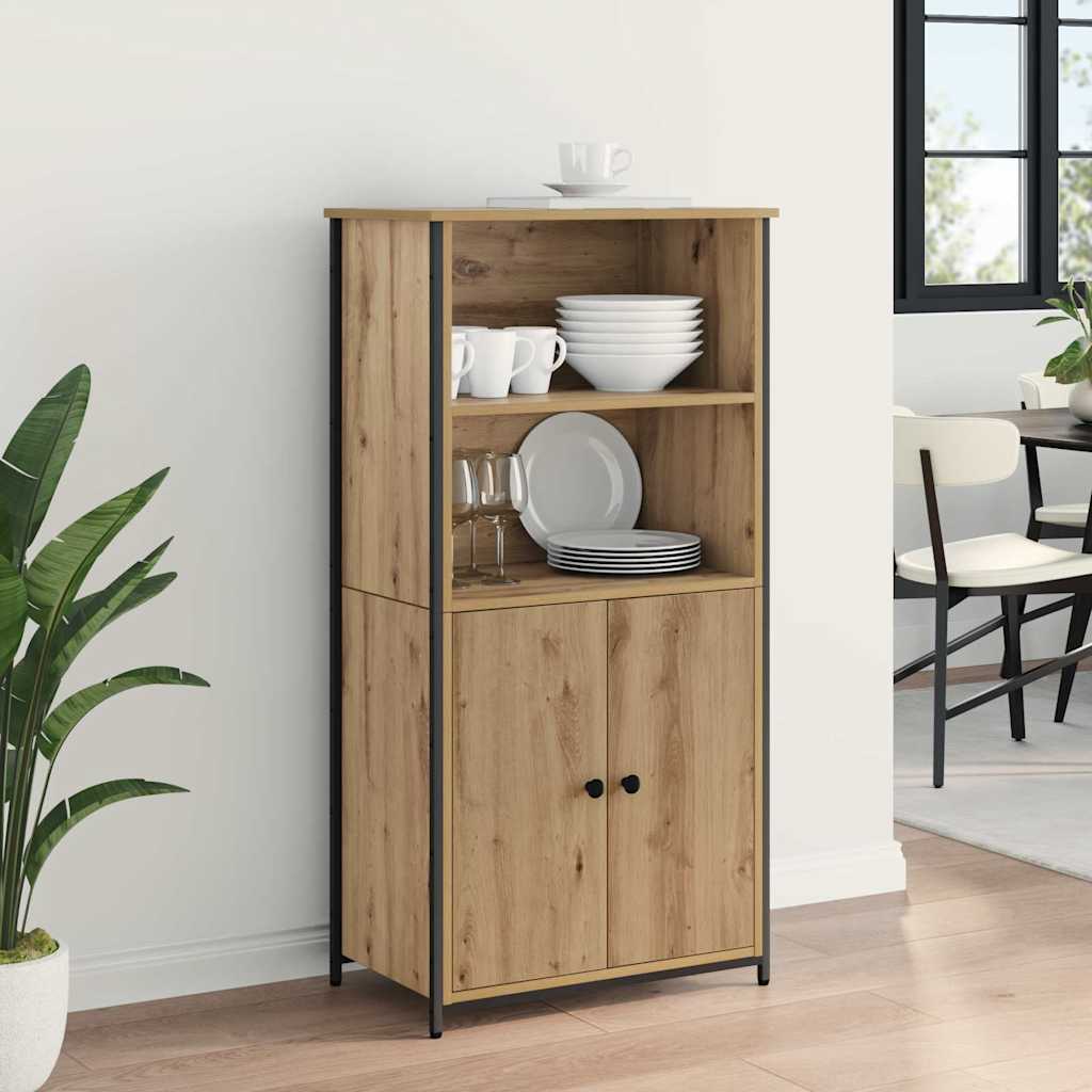 vidaXL Highboard Artisan Oak 62 x 36 x 121.5 cm Engineered Wood 4