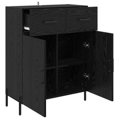 Sideboard 69,5x34x90 cm Engineered Wood Black oak