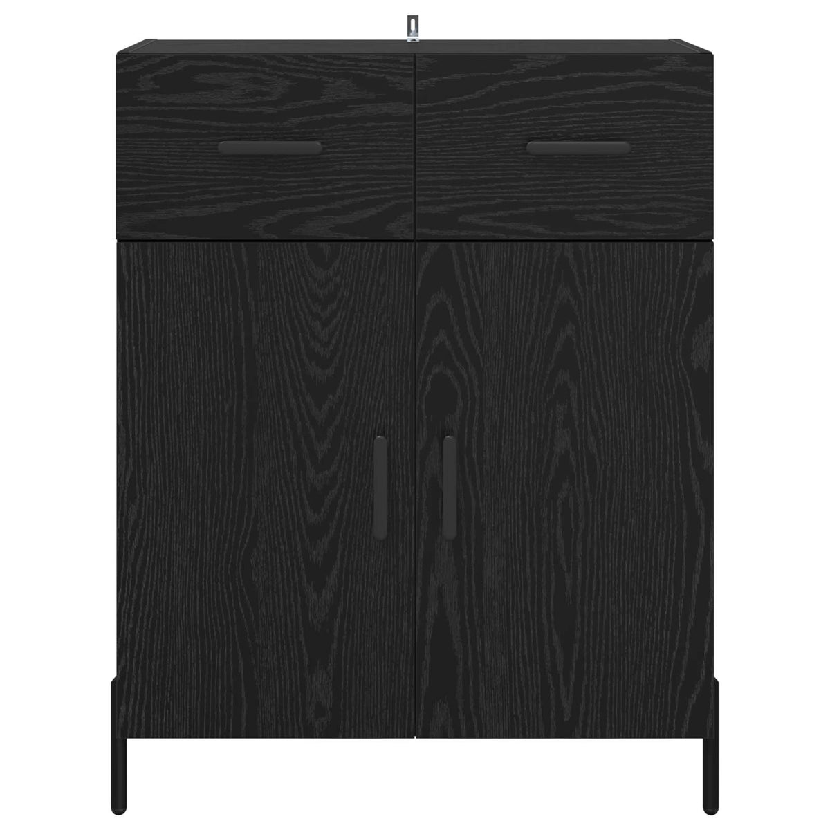 Sideboard 69,5x34x90 cm Engineered Wood Black oak