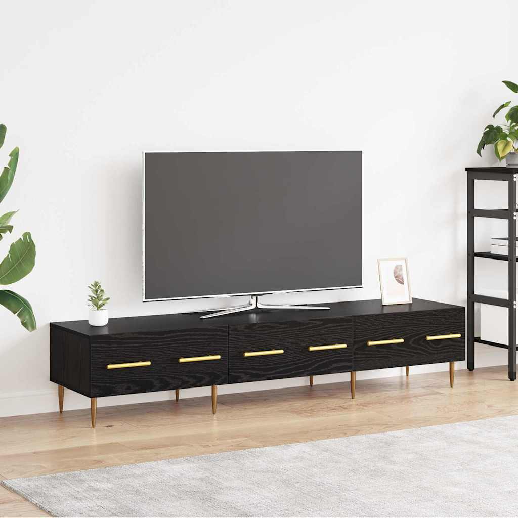 TV Cabinet 150x36x30 cm Engineered Wood Black oak