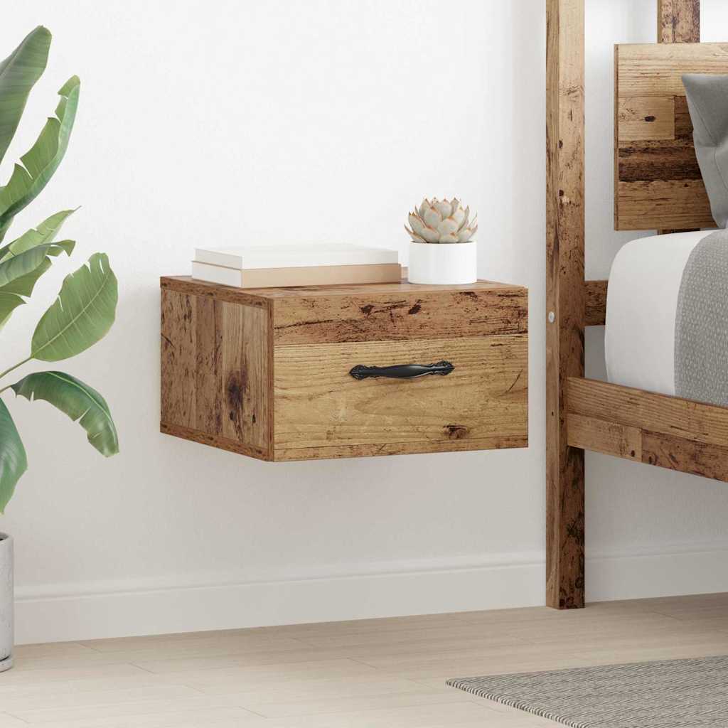 vidaXL Bedside Cabinet 2 pcs Old wood 35 x 35 x 20 cm Engineered Wood 1