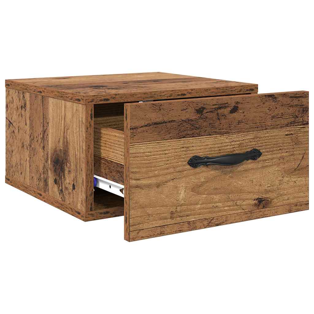 vidaXL Bedside Cabinet 2 pcs Old wood 35 x 35 x 20 cm Engineered Wood 5