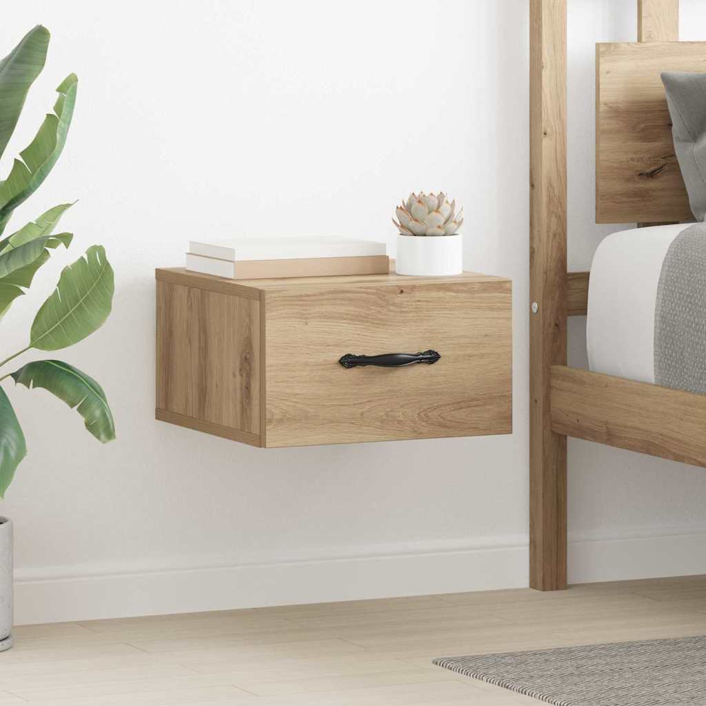 vidaXL Bedside Cabinet 2 pcs Artisan oak 35 x 35 x 20 cm 1