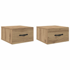 vidaXL Bedside Cabinet 2 pcs Artisan oak 35 x 35 x 20 cm 2