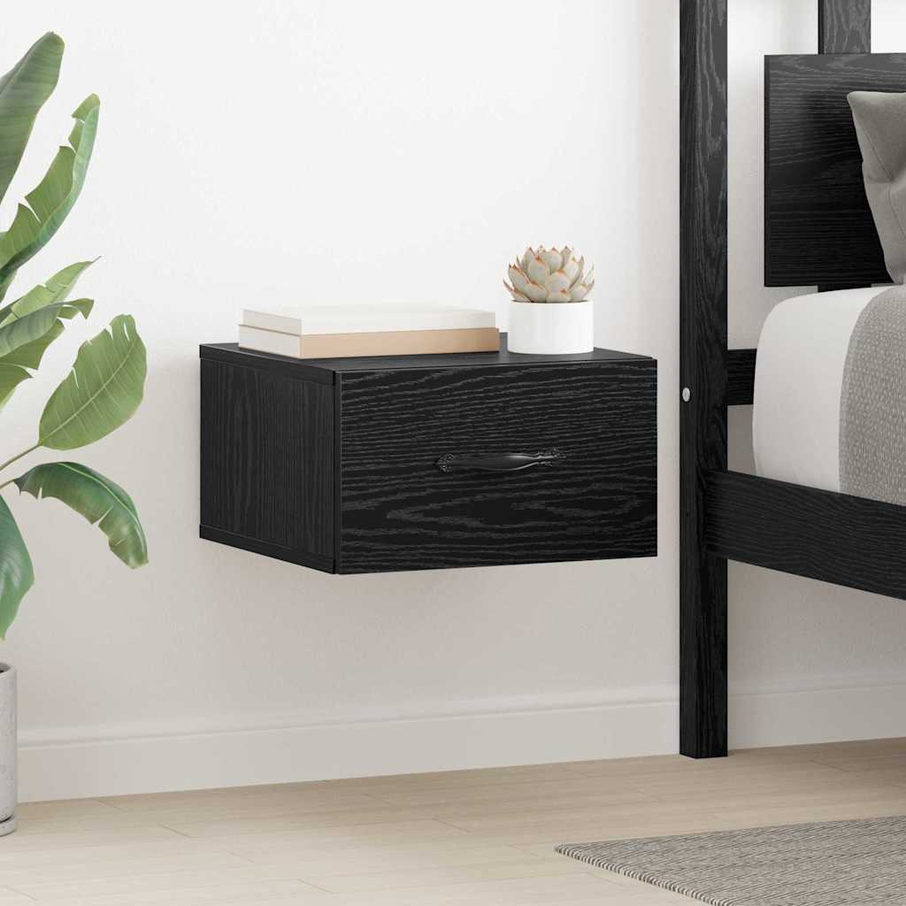 vidaXL Bedside Cabinet 2 pcs Black oak 35 x 35 x 20 cm Engineered Wood 1