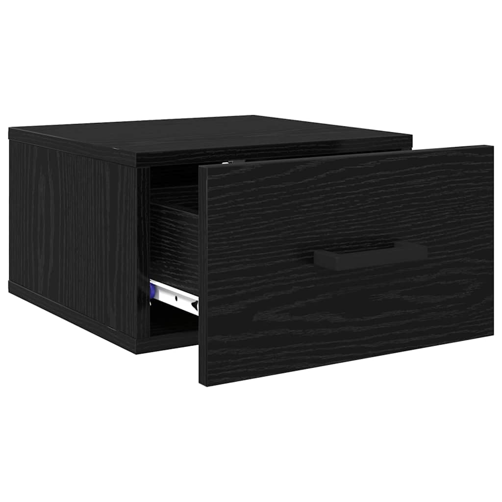 vidaXL Bedside Cabinet 2 pcs Black oak 35 x 35 x 20 cm Engineered Wood 5