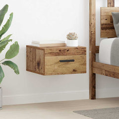 vidaXL Bedside Cabinet 2 pcs 35 x 35 x 20 cm Engineered Wood Old Wood 1
