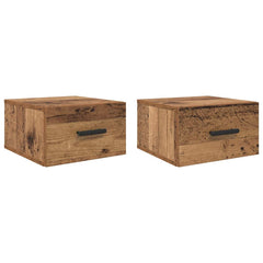 vidaXL Bedside Cabinet 2 pcs 35 x 35 x 20 cm Engineered Wood Old Wood 2