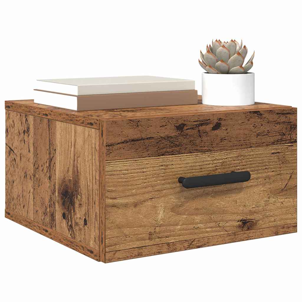 vidaXL Bedside Cabinet 2 pcs 35 x 35 x 20 cm Engineered Wood Old Wood 3