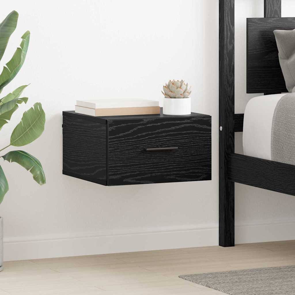 vidaXL Bedside Cabinet 2 pcs Black oak 35 x 35 x 20 cm Engineered Wood 1