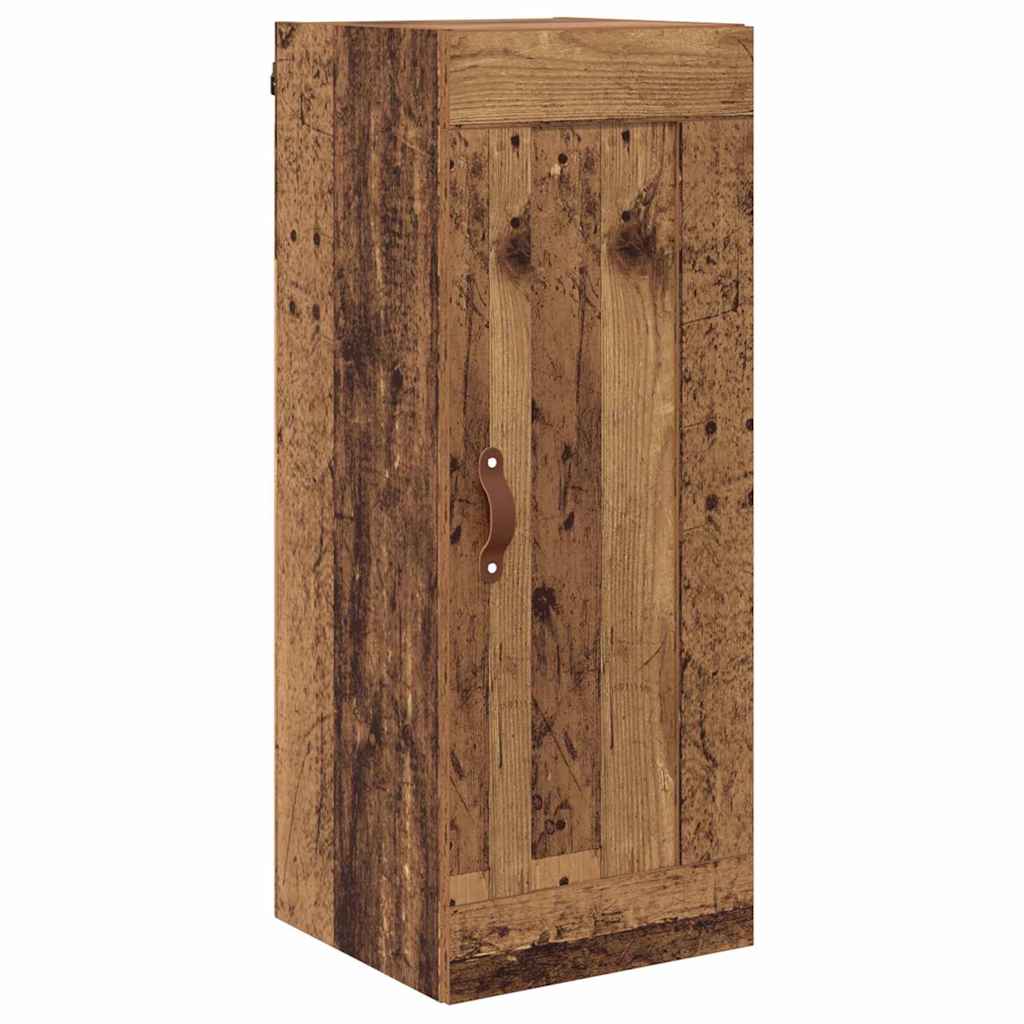 vidaXL Wall Mounted Cabinet Old Wood 34.5 x 34 x 90 cm Engineered Wood 2