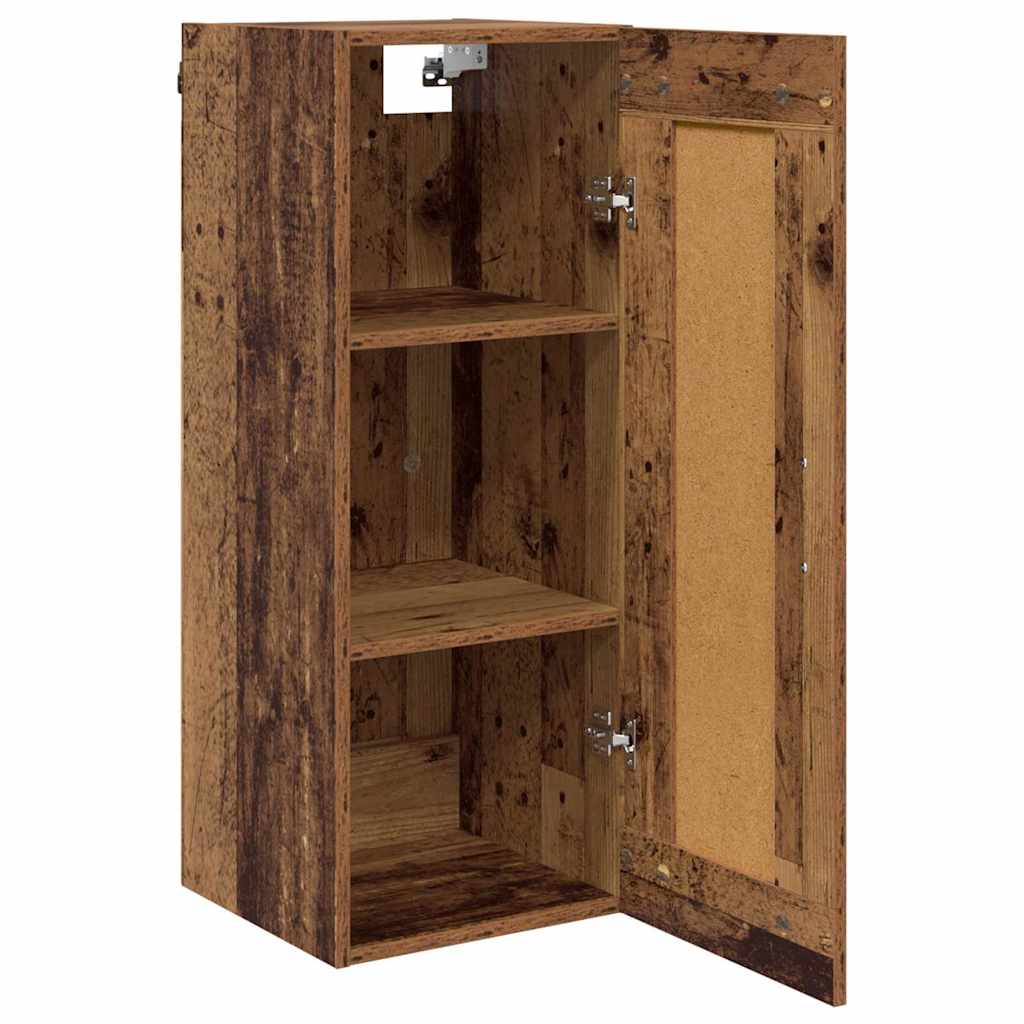 vidaXL Wall Mounted Cabinet Old Wood 34.5 x 34 x 90 cm Engineered Wood 5