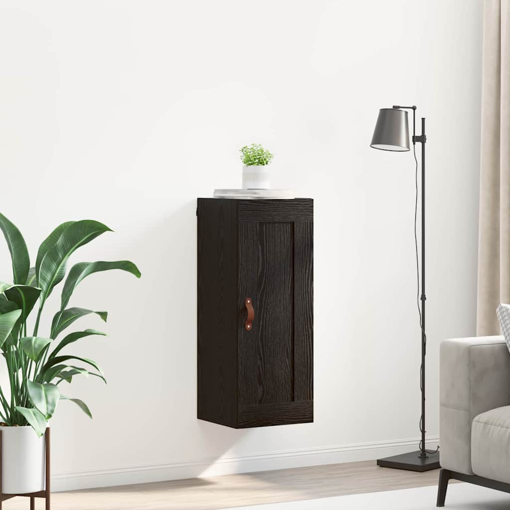 vidaXL Wall Mounted Cabinet Black Oak 34.5 x 34 x 90 cm 4