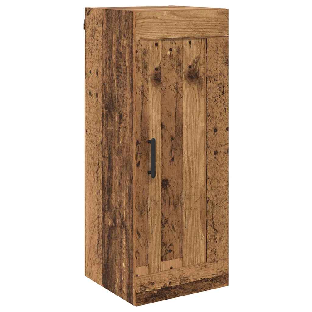 vidaXL Wall Mounted Cabinet Old Wood 34.5 x 34 x 90 cm Engineered Wood 2