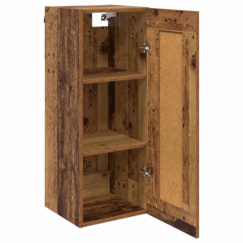 vidaXL Wall Mounted Cabinet Old Wood 34.5 x 34 x 90 cm Engineered Wood 5