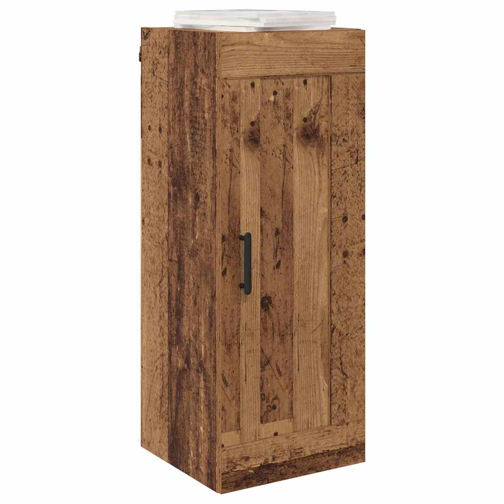 vidaXL Wall Mounted Cabinet Old Wood 34.5 x 34 x 90 cm Engineered Wood 3