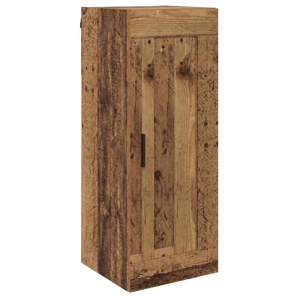vidaXL Wall Mounted Cabinet Old Wood 34.5 x 34 x 90 cm Engineered Wood 2