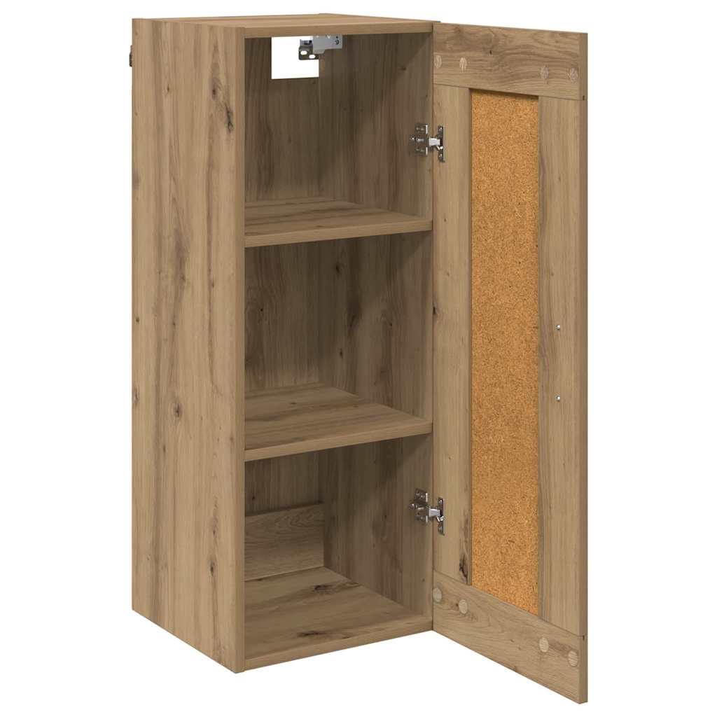 vidaXL Wall Mounted Cabinet Artisan Oak 34.5 x 34 x 90 cm 5