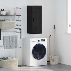 vidaXL Wall Mounted Cabinet Black Oak 34.5 x 34 x 90 cm 1