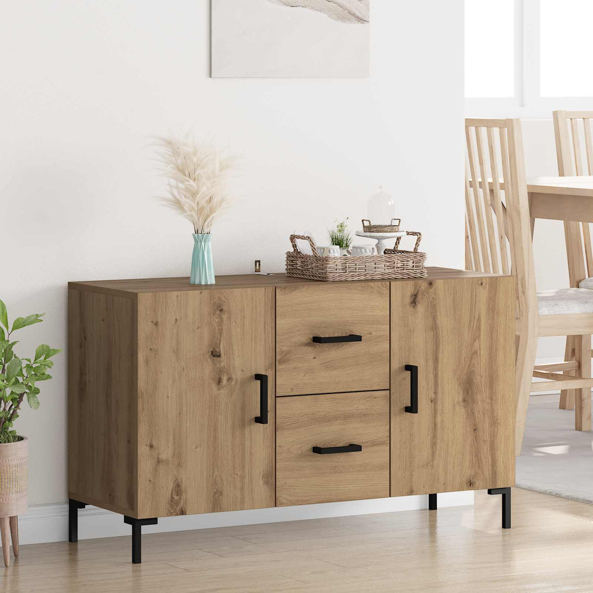 Sideboard 100x36x60 cm Engineered Wood Artisan oak