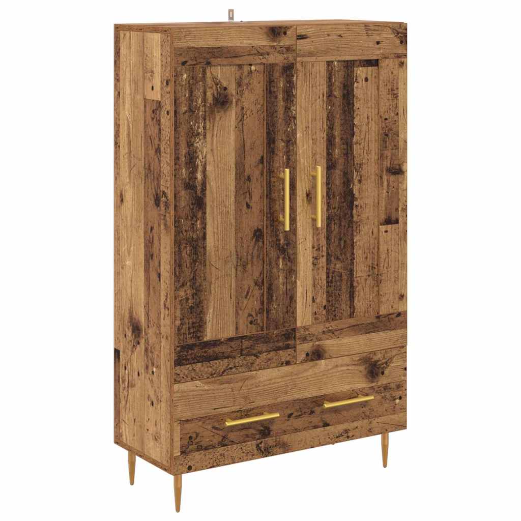 vidaXL Highboard Old Wood 69.5 x 31 x 115 cm Engineered Wood 2