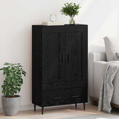 vidaXL Highboard Black Oak 69.5 x 31 x 115 cm Engineered Wood 4