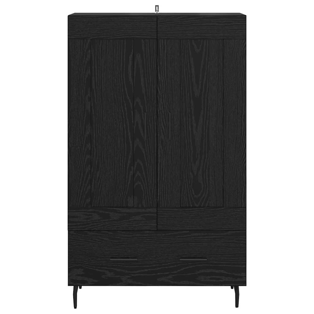 vidaXL Highboard Black Oak 69.5 x 31 x 115 cm Engineered Wood 6