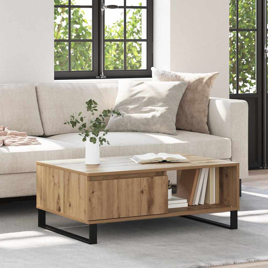vidaXL Coffee Table Artisan Oak 90 x 60 x 35 cm Engineered Wood 1