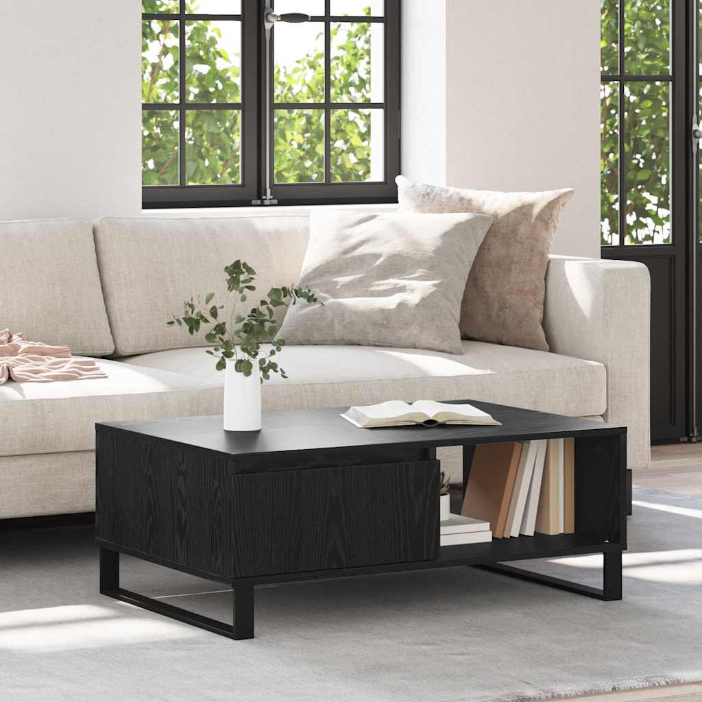 vidaXL Coffee Table Black Oak 90 x 60 x 35 cm Engineered Wood 1