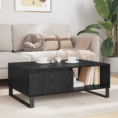 vidaXL Coffee Table Black Oak 90 x 60 x 35 cm Engineered Wood 4