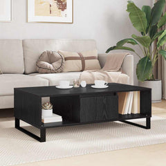 vidaXL Coffee Table Black Oak 104 x 60 x 35 cm Engineered Wood 4