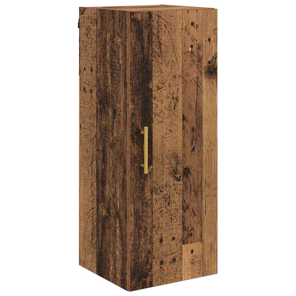 vidaXL Wall Mounted Cabinet Old Wood 34.5 x 34 x 90 cm Engineered Wood 2