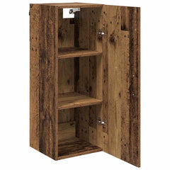 vidaXL Wall Mounted Cabinet Old Wood 34.5 x 34 x 90 cm Engineered Wood 5