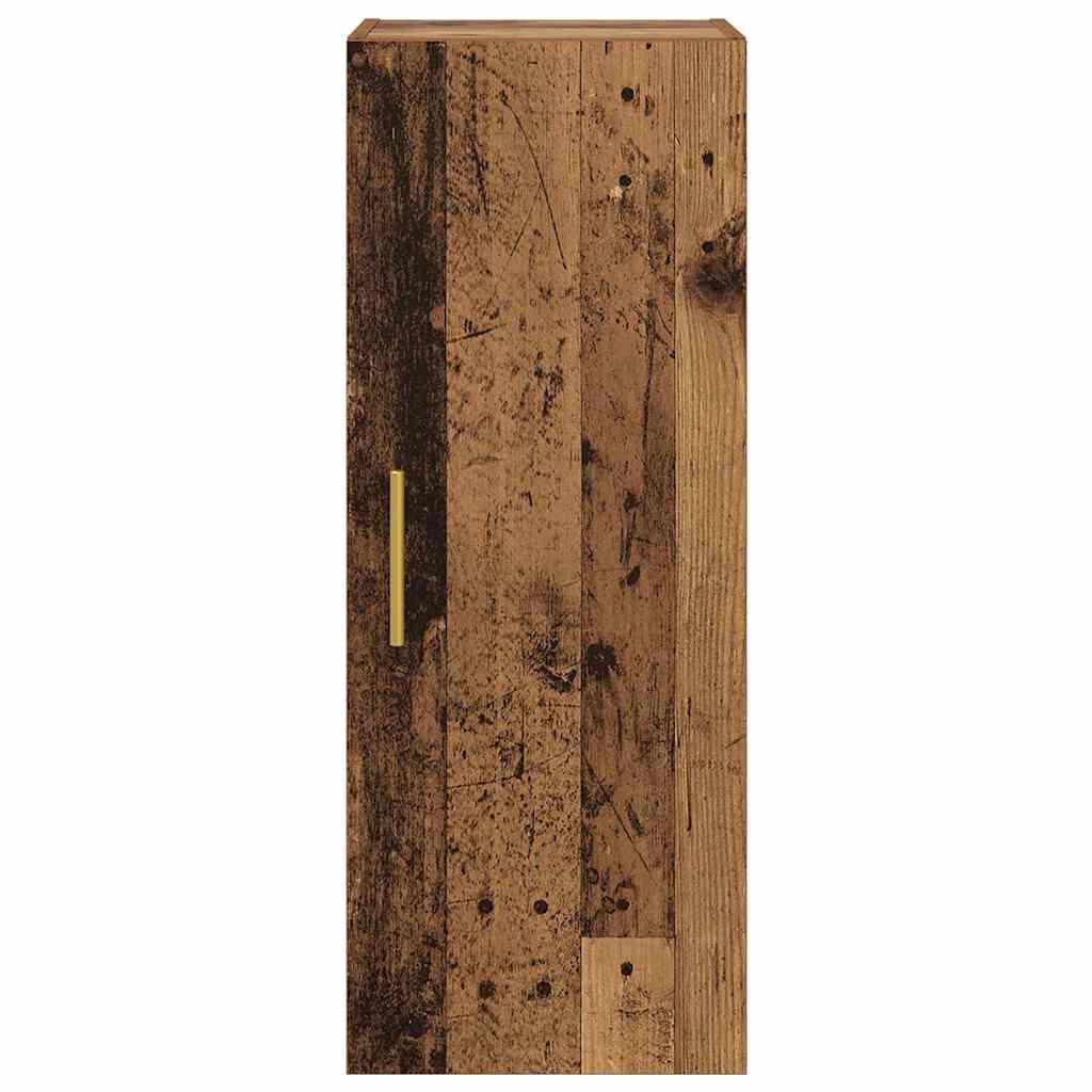 vidaXL Wall Mounted Cabinet Old Wood 34.5 x 34 x 90 cm Engineered Wood 6
