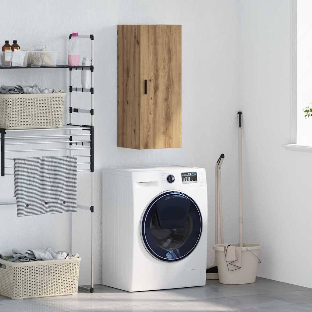 vidaXL Wall Mounted Cabinet Artisan Oak 34.5 x 34 x 90 cm 1