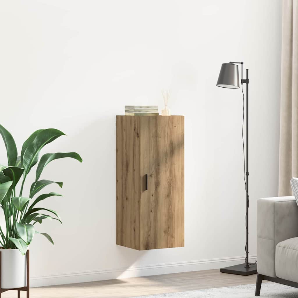 vidaXL Wall Mounted Cabinet Artisan Oak 34.5 x 34 x 90 cm 4