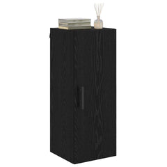 vidaXL Wall Mounted Cabinet Black Oak 34.5 x 34 x 90 cm 3