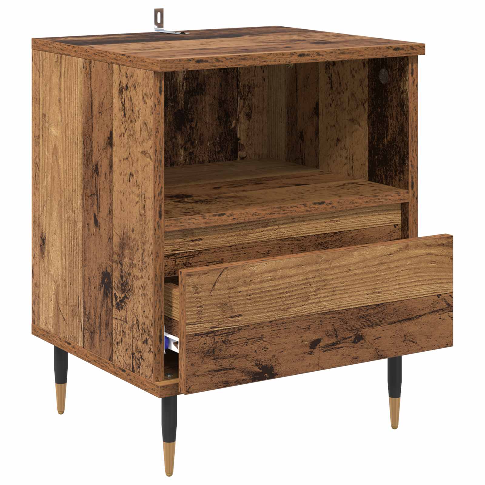 vidaXL Bedside Cabinet Old Wood 40 x 35 x 50 cm Engineered Wood 5