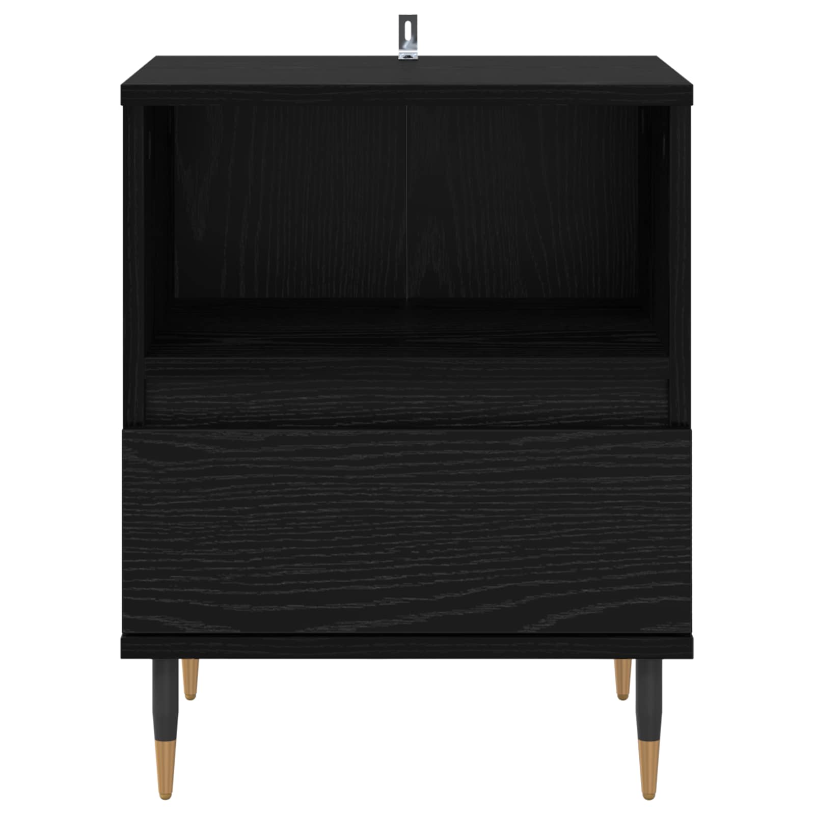 vidaXL Bedside Cabinet Black Oak 40 x 35 x 50 cm Engineered Wood 6