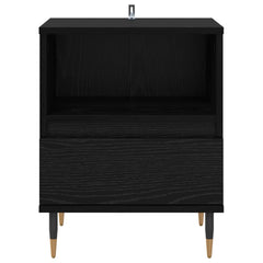 vidaXL Bedside Cabinet Black Oak 40 x 35 x 50 cm Engineered Wood 6