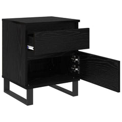 vidaXL Bedside Cabinet Black Oak 40 x 35 x 50 cm Engineered Wood 5