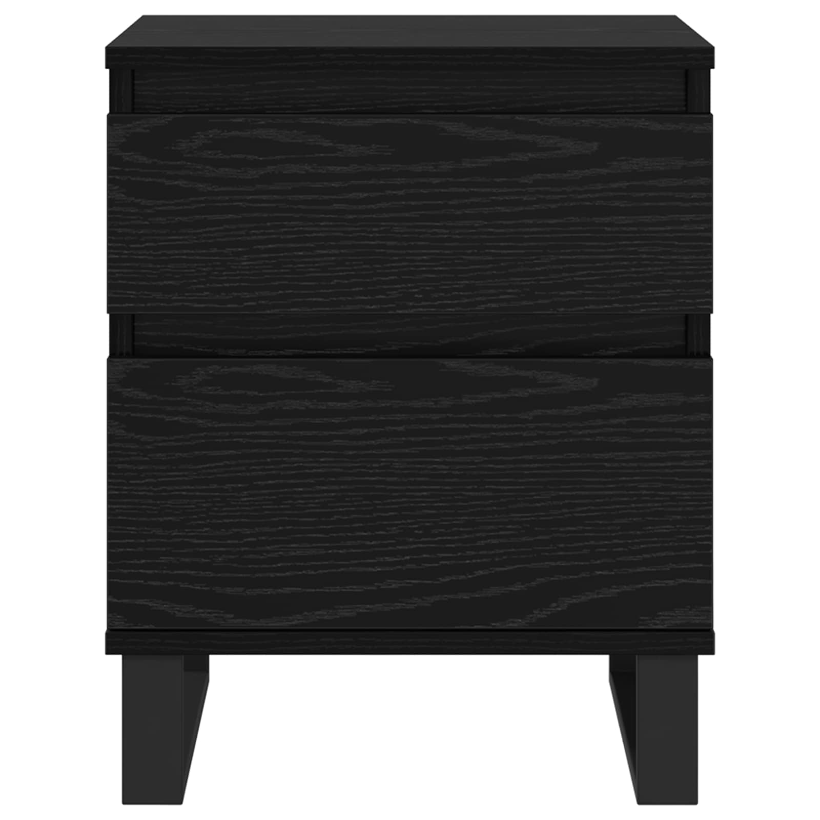 vidaXL Bedside Cabinet Black Oak 40 x 35 x 50 cm Engineered Wood 6