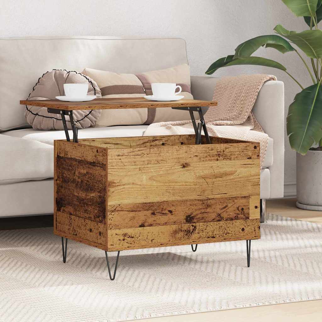 vidaXL Coffee Table Old Wood 60 x 44.5 x 45 cm Engineered Wood 4