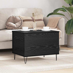 vidaXL Coffee Table Black Oak 60 x 44.5 x 45 cm Engineered Wood 1