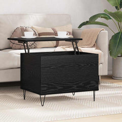 vidaXL Coffee Table Black Oak 60 x 44.5 x 45 cm Engineered Wood 4