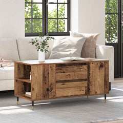 vidaXL Coffee Table Old Wood 102 x 44.5 x 50 cm Engineered Wood 1