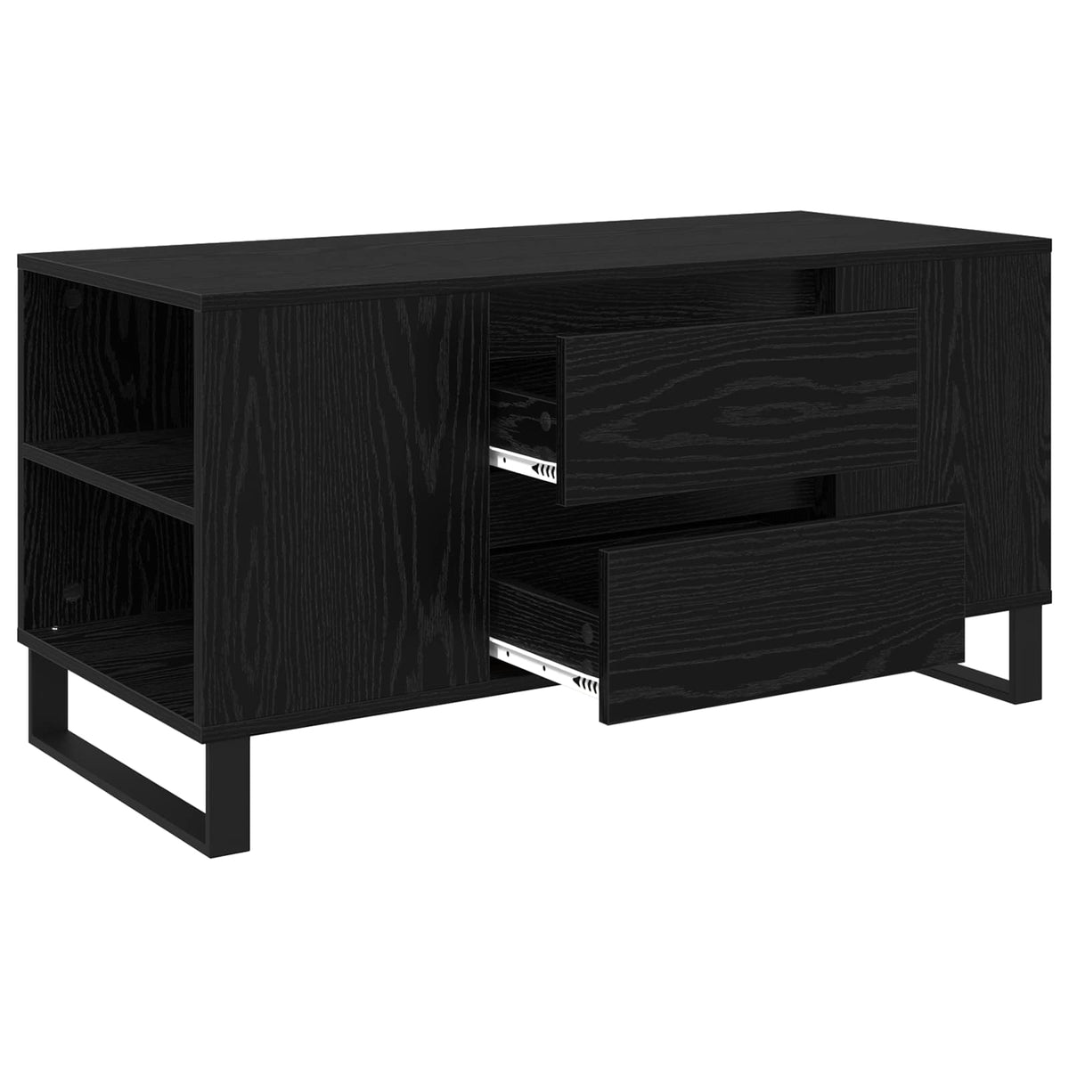 Coffee Table 102x44,5x50 cm Engineered Wood Black oak
