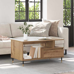 vidaXL Coffee Table Artisan Oak 90 x 49 x 45 cm Engineered Wood 1